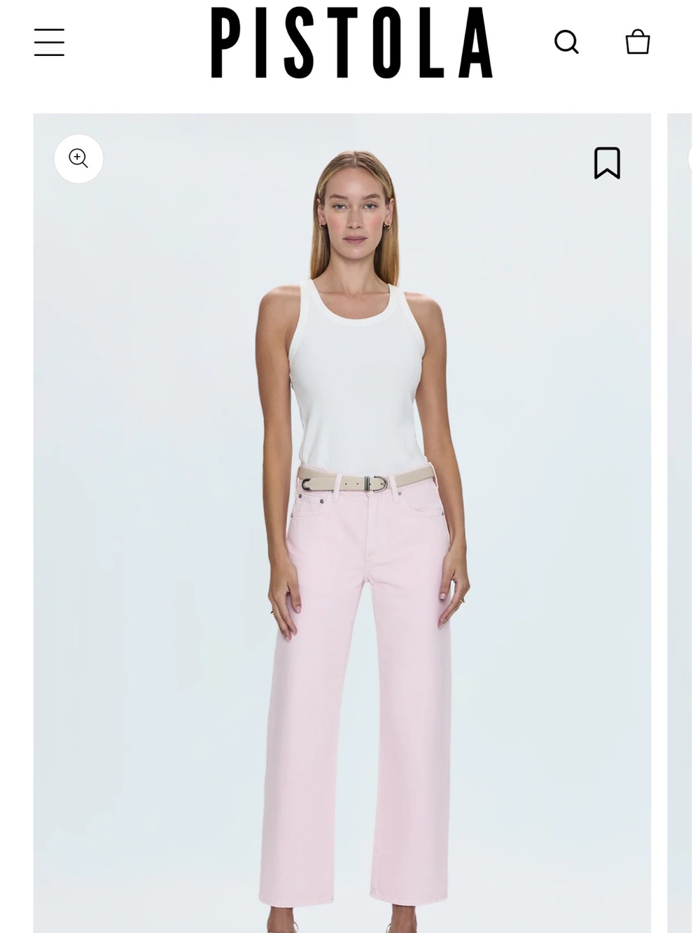 pistola Lexi straight pink jeans